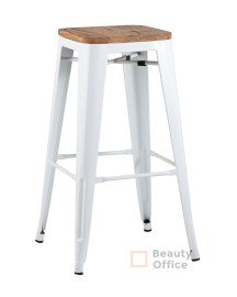 Стул барный TOLIX WOOD белый глянцевый